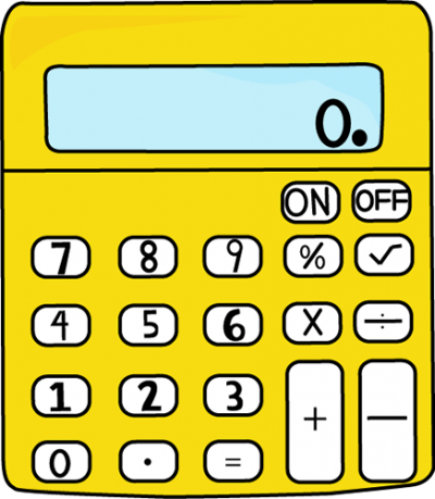 calculator clipart yellow