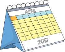 Calendar clipart april 2017. Free clip art pictures