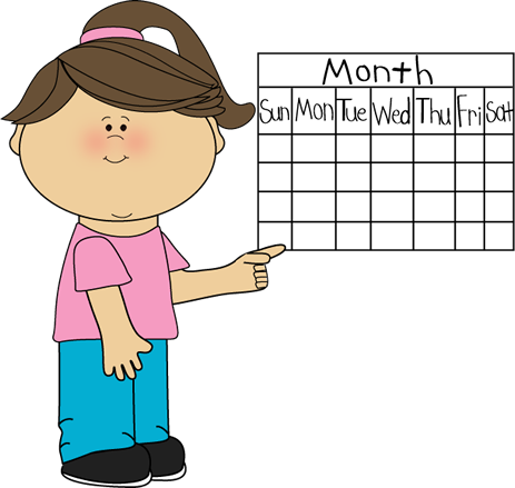 clipart calendar chart