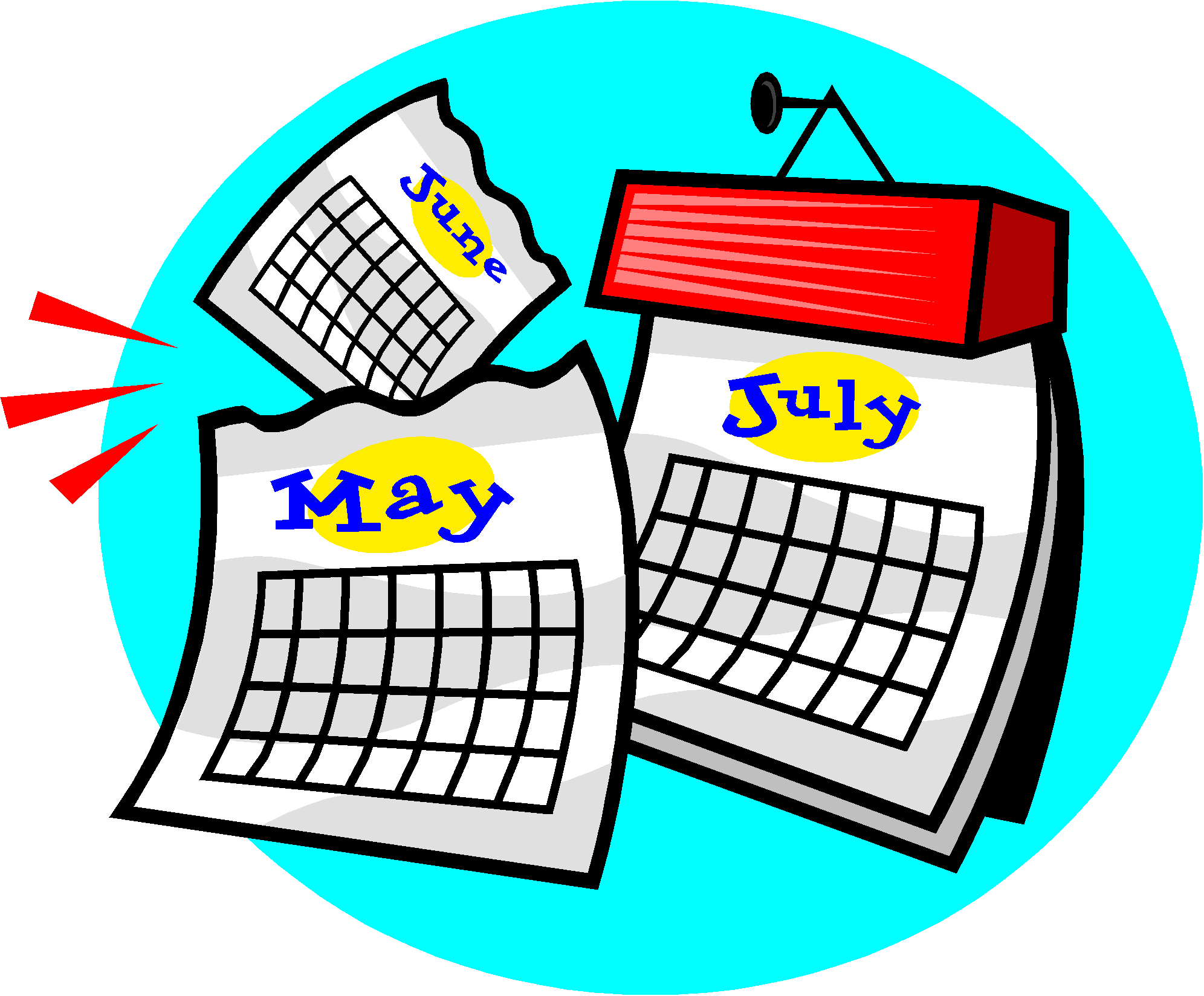 clipart calendar diary