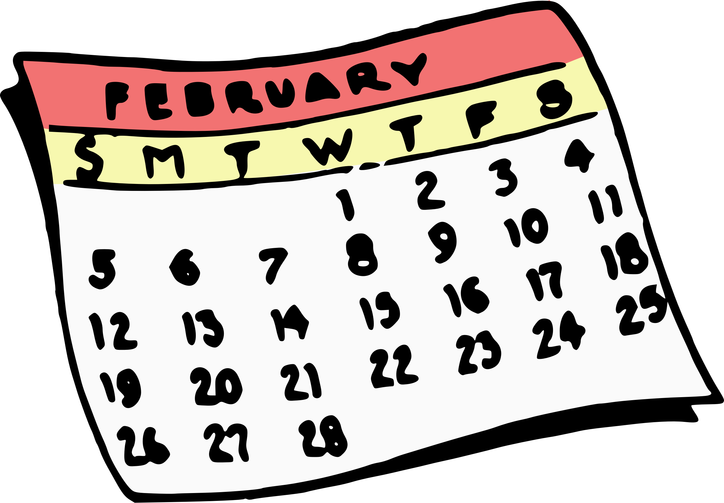 Clipart calendar february, Clipart calendar february Transparent FREE ...