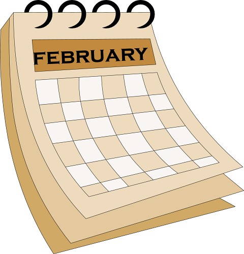 clipart calendar february