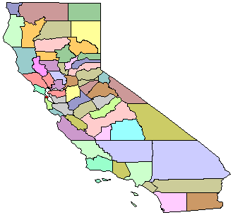 california clipart colored