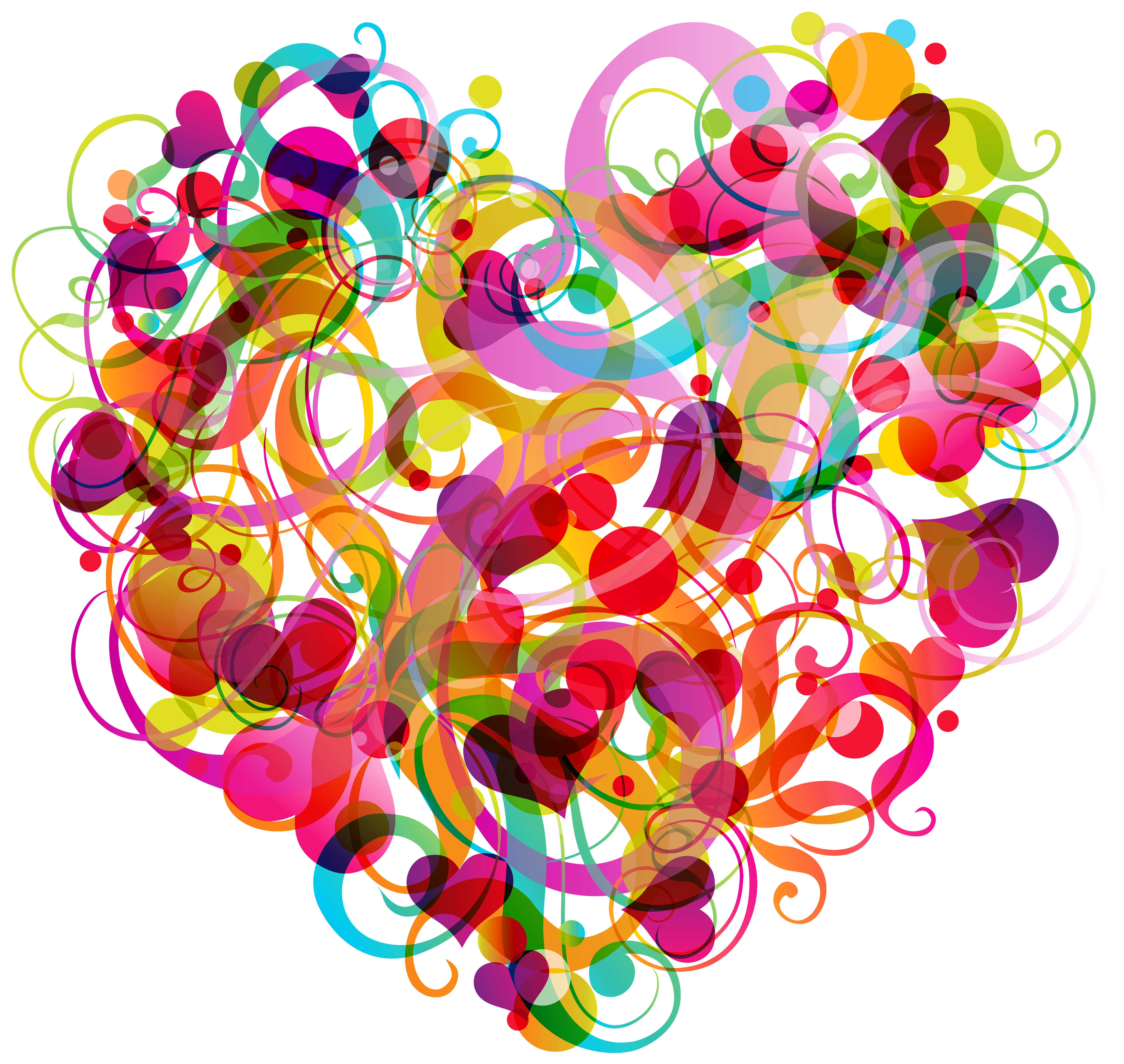 Abstract colorful heart png. Youtube clipart trippy