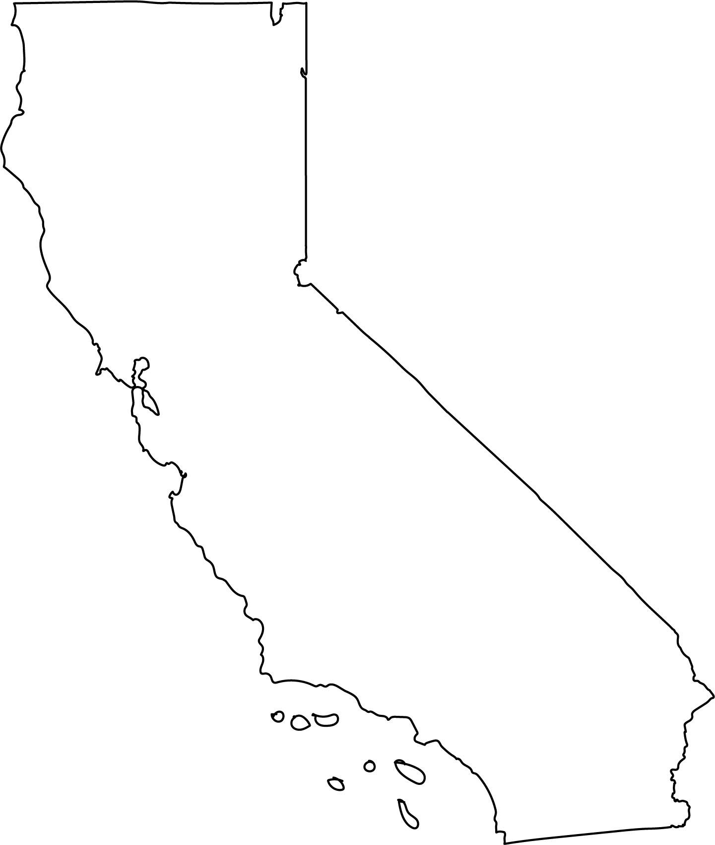 california clipart line