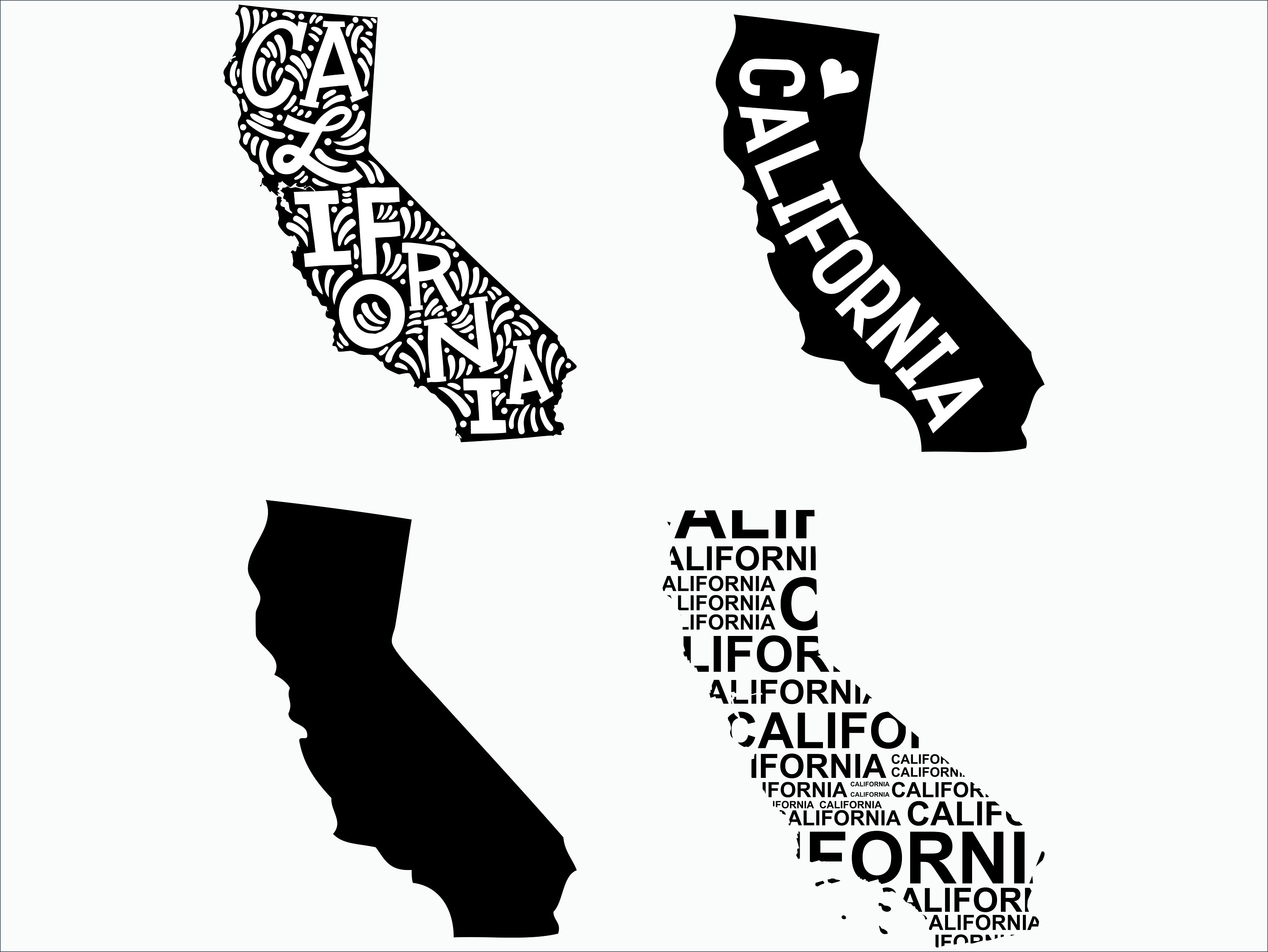 california clipart printable