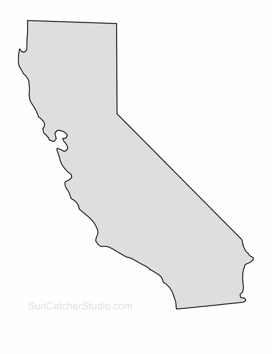 Map outline png shape. California clipart stencil
