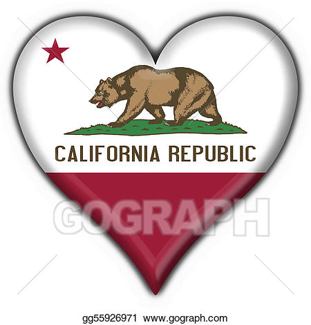 Stock illustration usa state. California clipart symbol california