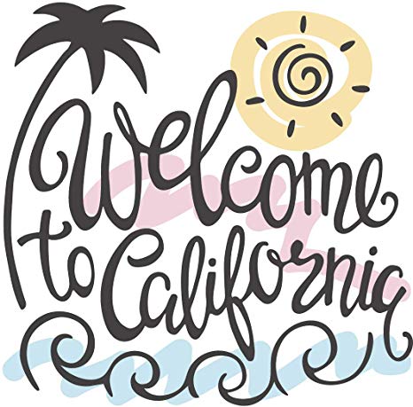 California clipart vacation california. Amazon com beautiful summer