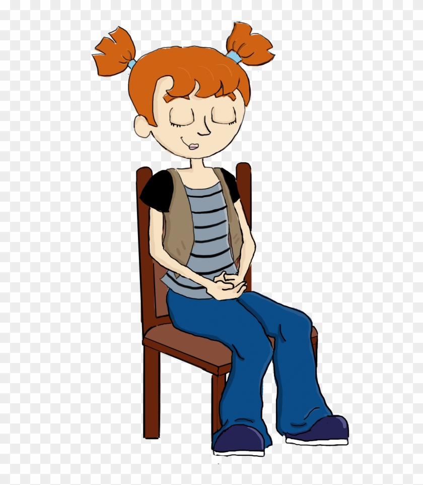 Calm clipart. Boy is sitting on
