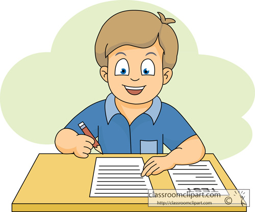 clipart writing calm student