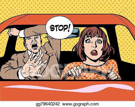 Vector stock stop driver. Calm clipart calm woman