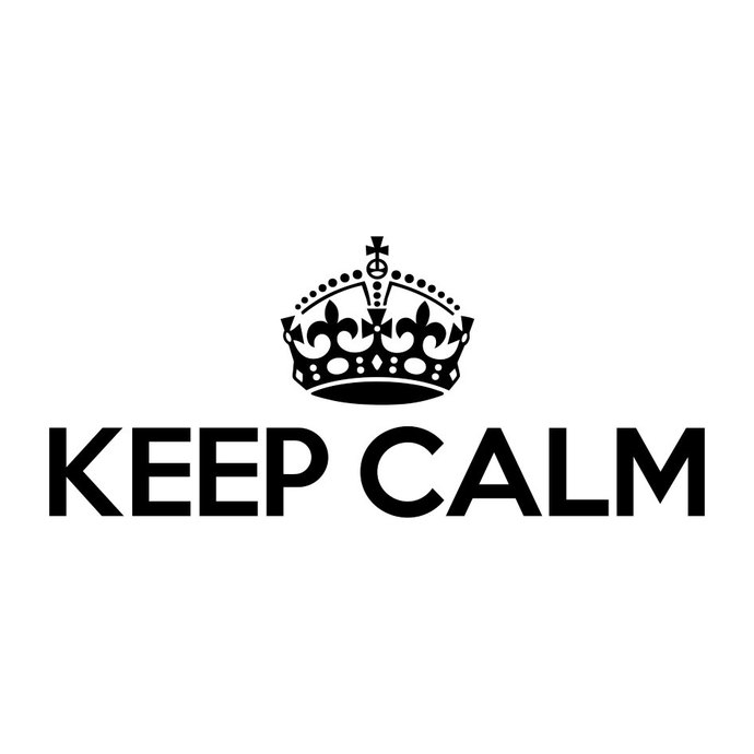 Calm clipart keep calm. Crown phrase graphics design