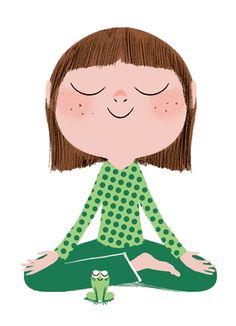 calm clipart kid meditation