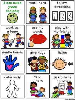 Behavior management green and. Calm clipart preschool