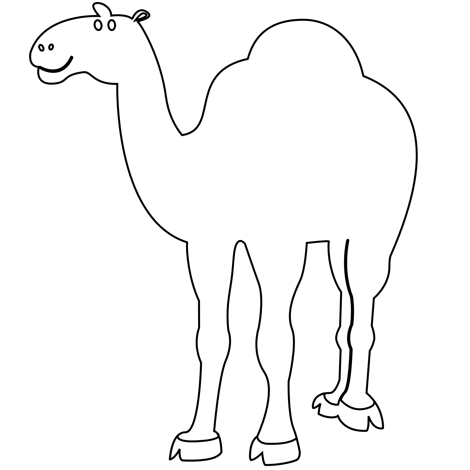 Black and white panda. Camel clipart colorful