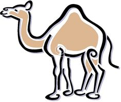camel clipart scene