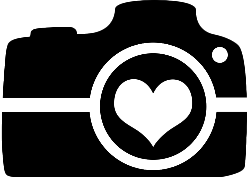 clipart camera heart