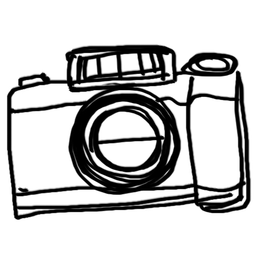 Free drawing cliparts download. Camera clipart line art