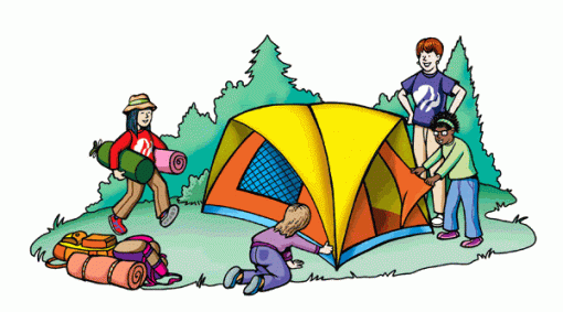 camping clipart family camping