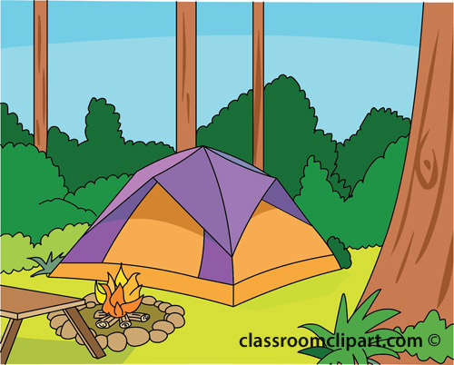 clipart tent summer camp