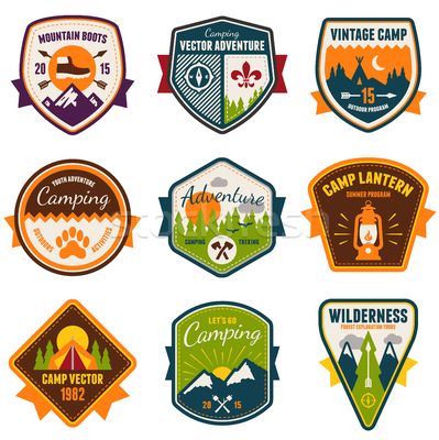 camp clipart badge
