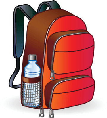 camp clipart bag