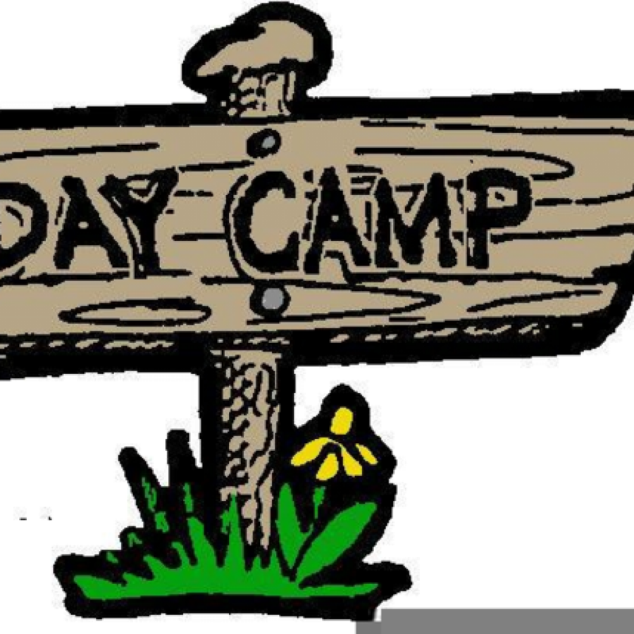 Camping clipart day camp. Summer logo text font