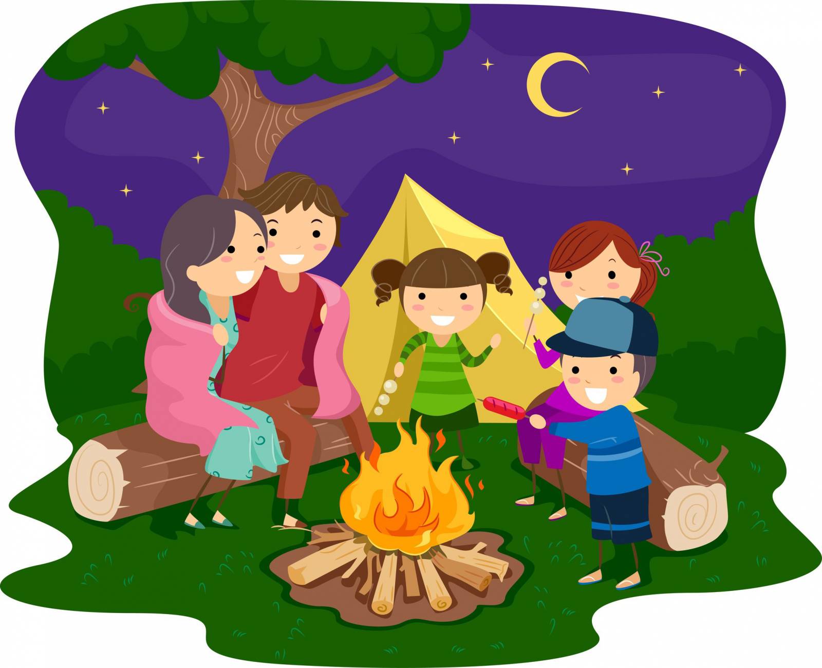 Calendar of events and. Camp clipart family event
