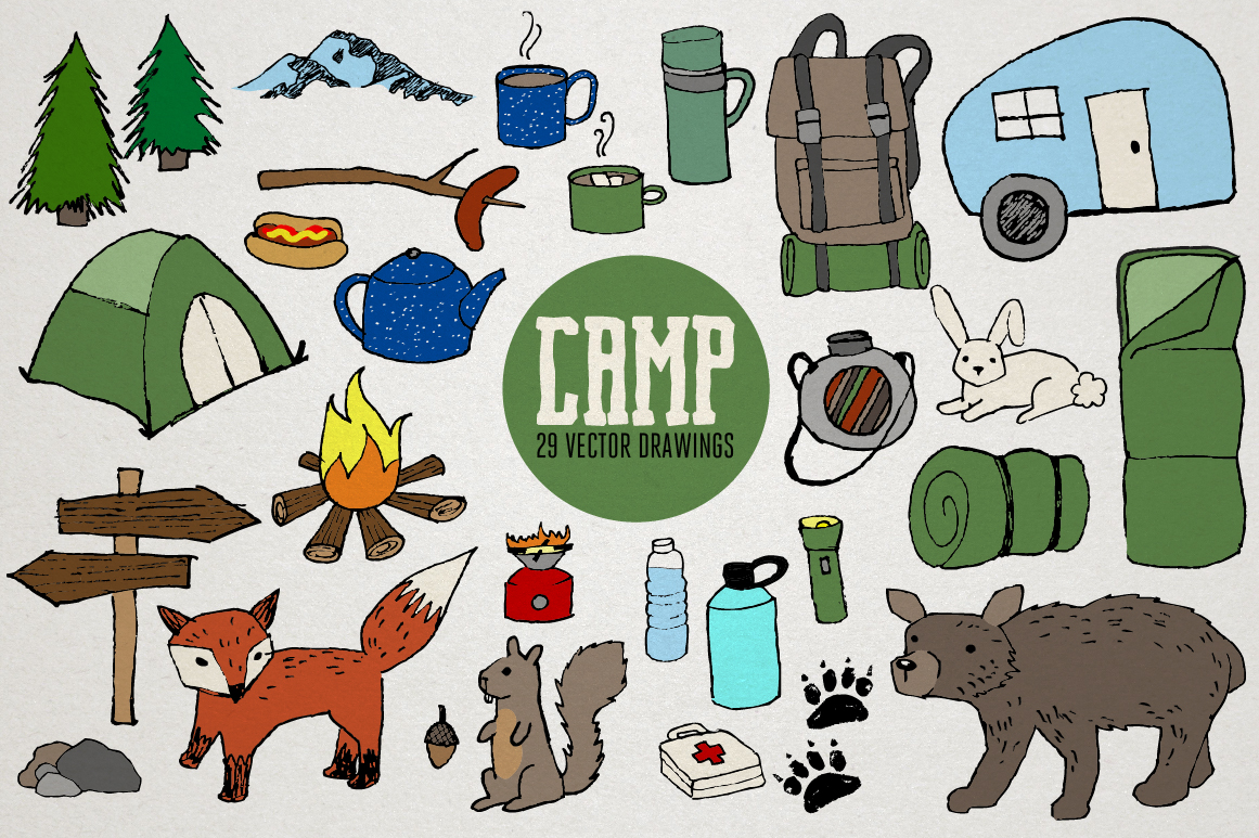 camp clipart lodge