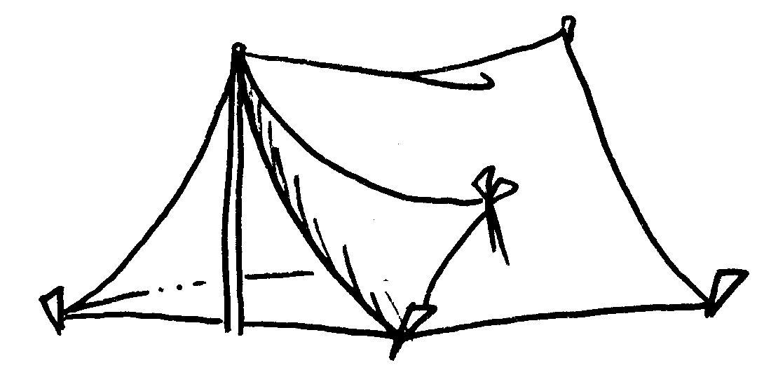 camp clipart outline