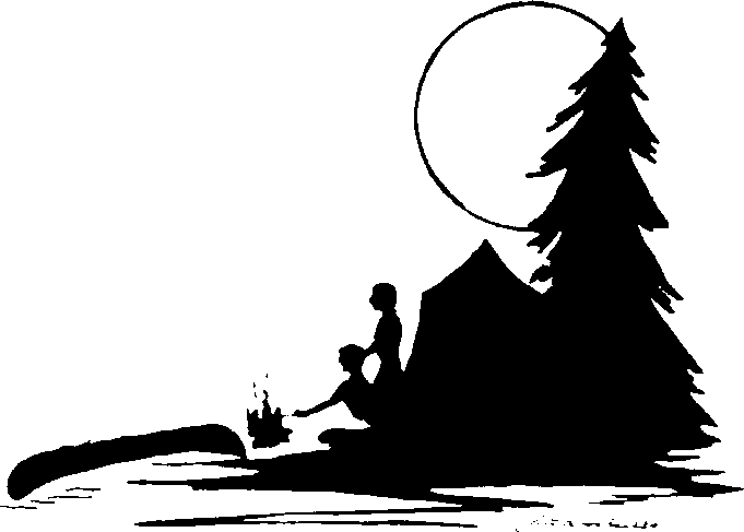 camp clipart silhouette