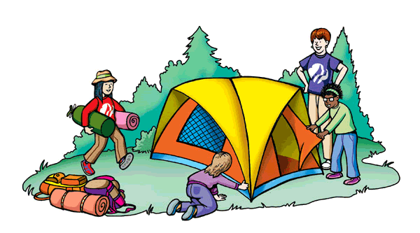 Fishing camping adventure giveaway. Camp clipart spring