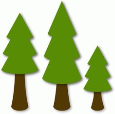 clipart trees camp