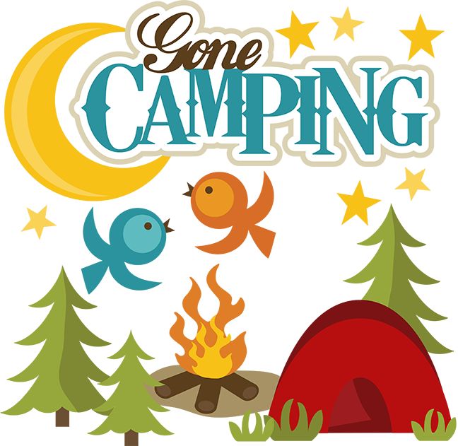 outdoors clipart camping word