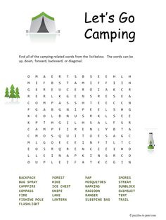 camp clipart word