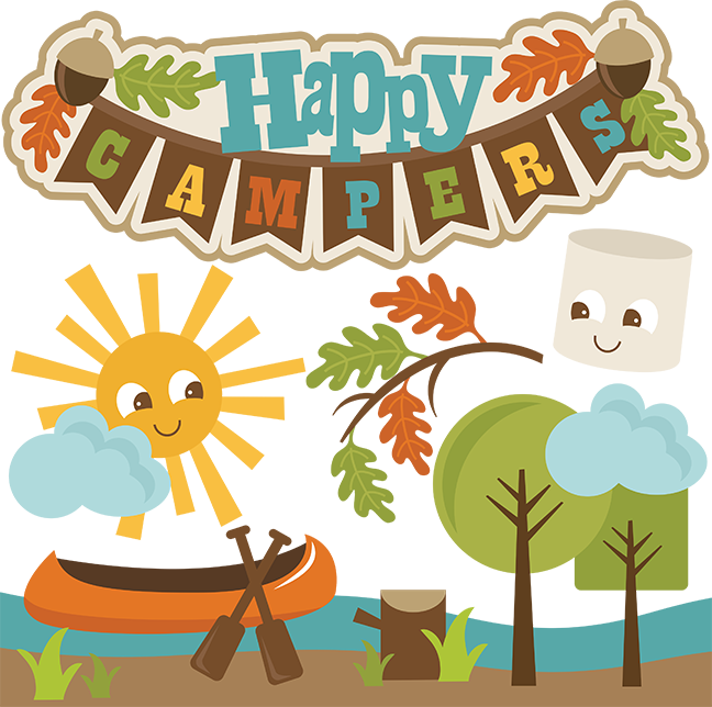 Happy campers svg cut. Marshmallow clipart large
