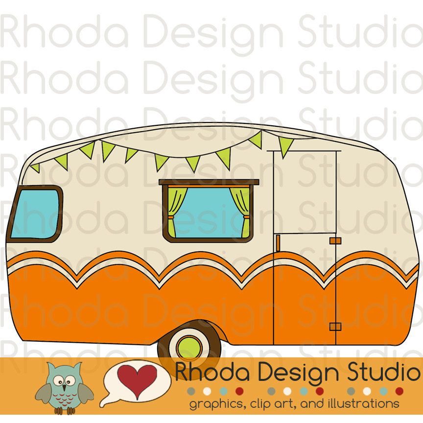 camper clipart camping theme