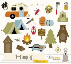 camper clipart camping theme