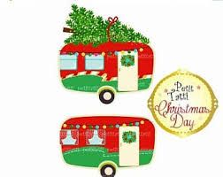 camper clipart christmas