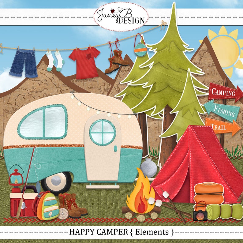 camper clipart family