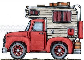 Free truck. Camper clipart logo