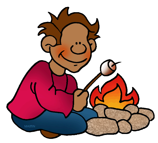 The medium size clip. Marshmallow clipart camping