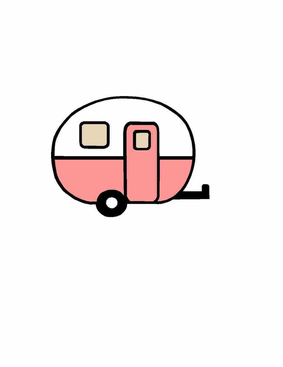 Camper clipart silhouette, Camper silhouette Transparent ...