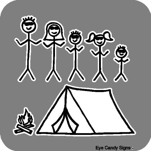 clipart tent stick figure
