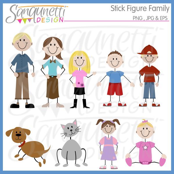 camper clipart stick figure