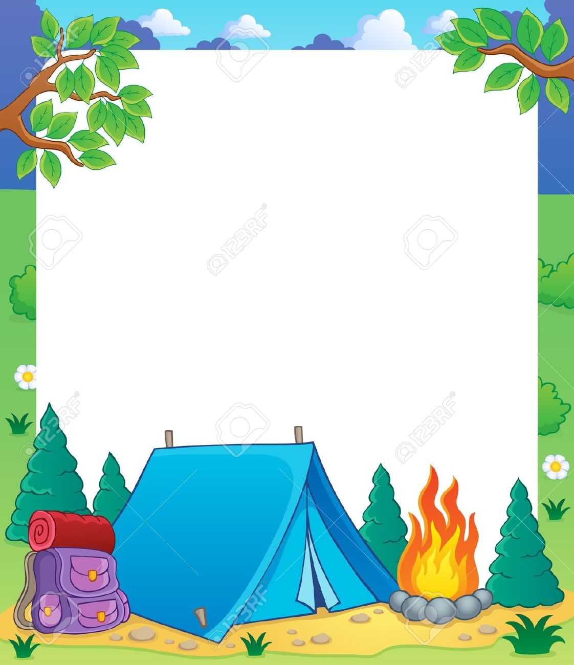 Download Campfire clipart border, Campfire border Transparent FREE ...