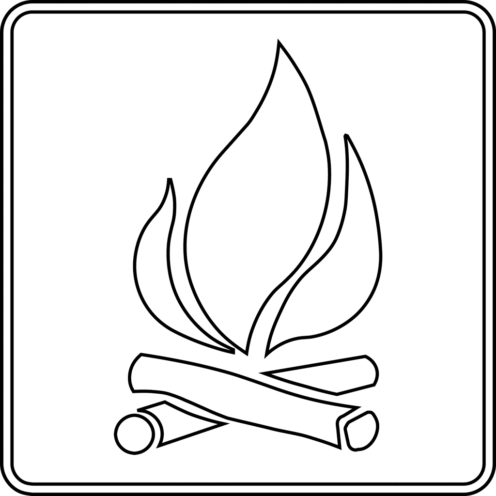 bonfire clipart simple