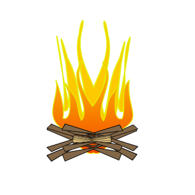 campfire clipart fire log