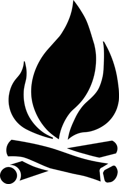 bonfire clipart silhouette